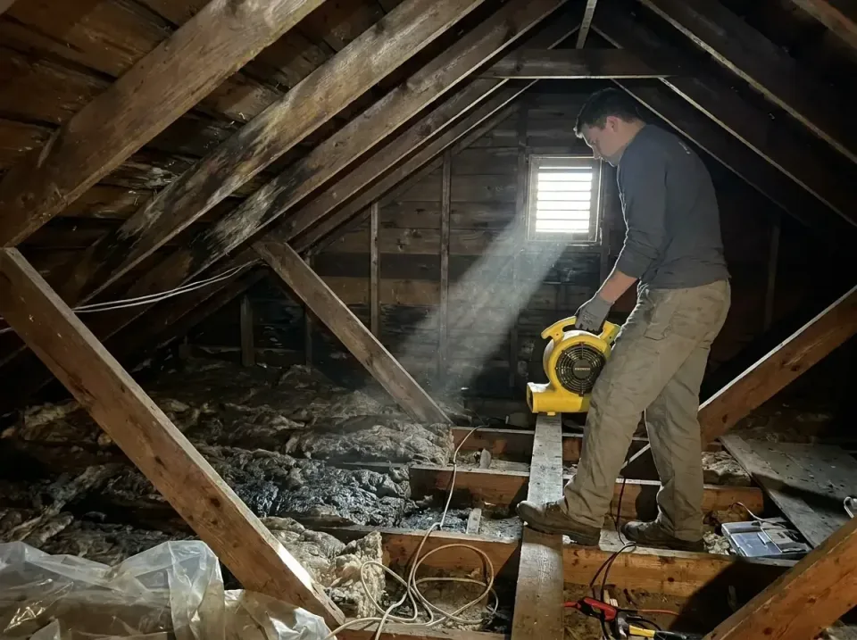 attic-water-damage-drying-proc-007 — frequently asked questions, Emergency Water Extraction & 24/7 Flood Response in Meyersd…
